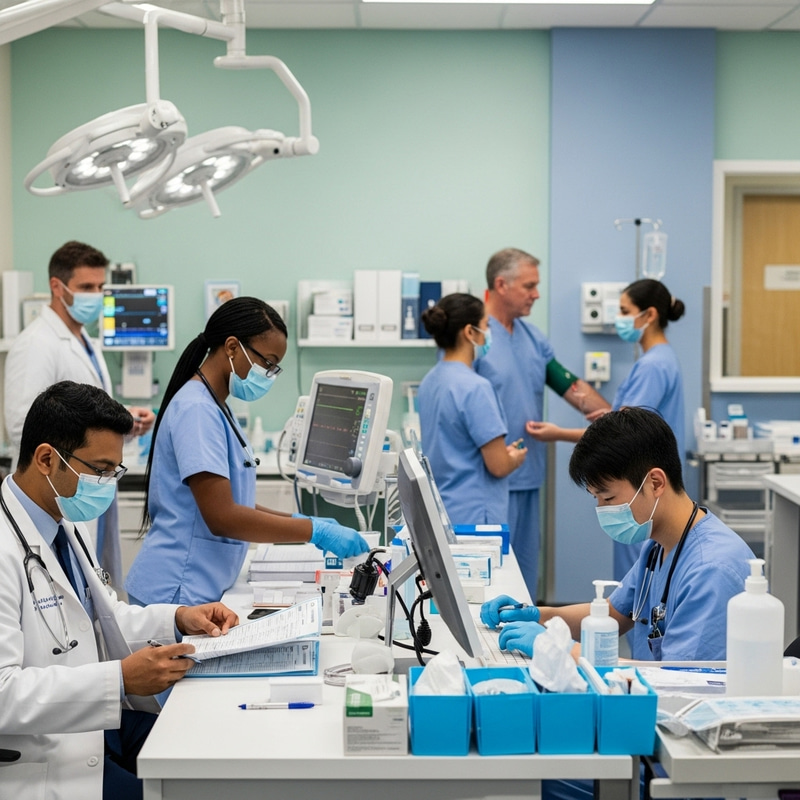 Modern hospital interior